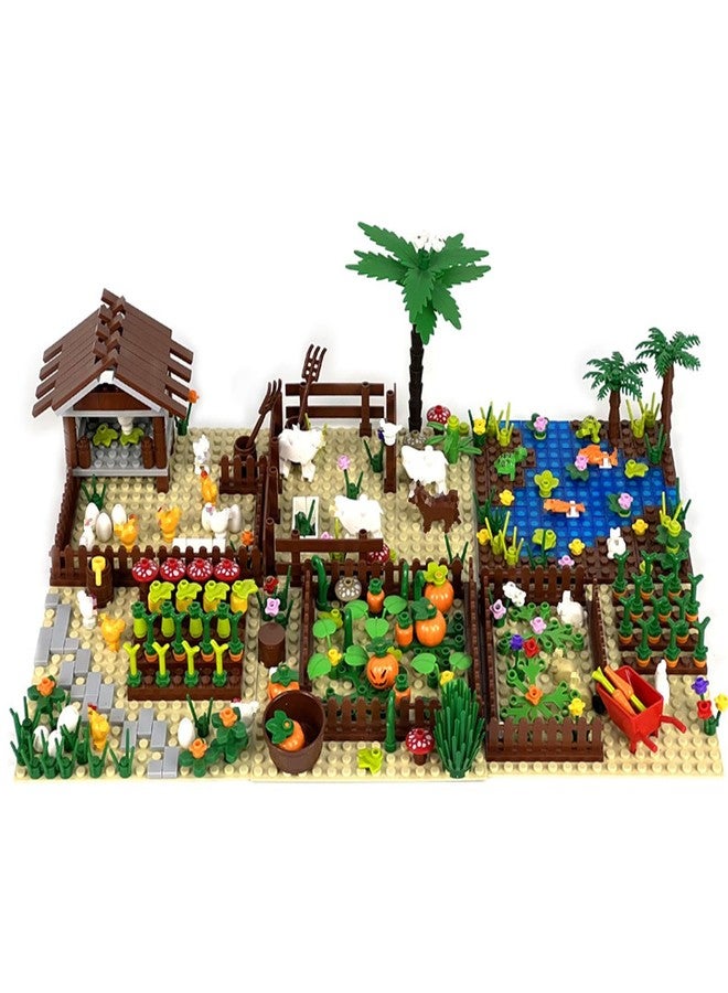 TNDCKP Barn and Farm Building Block Set A, Chicken Coop, Garden, Crops, Compatible with Lego 853792 Accessory for Ages 6-12 - Image 1